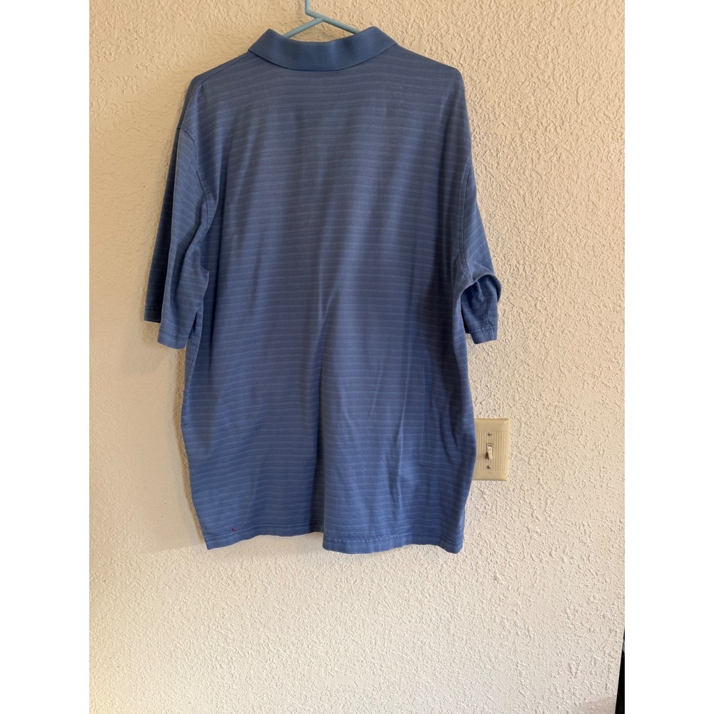 Fairway Greene Men XL Blue Striped Polo Jimmie Austin University Golf Club Shirt - Picture 4 of 7